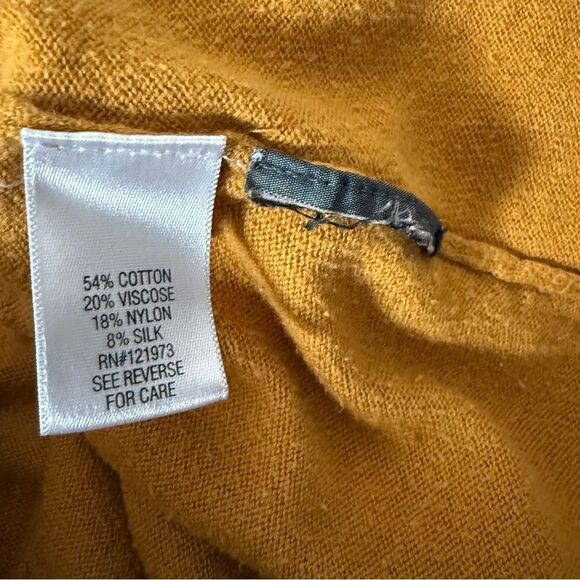 Simply Vera Vera Wang Cardigan Womens Sz XS Mustard Button Front Casual Colorful - Picture 8 of 11
